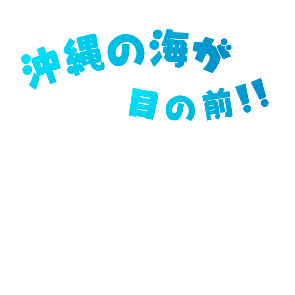 沖縄の海が目の前に！！のロゴ